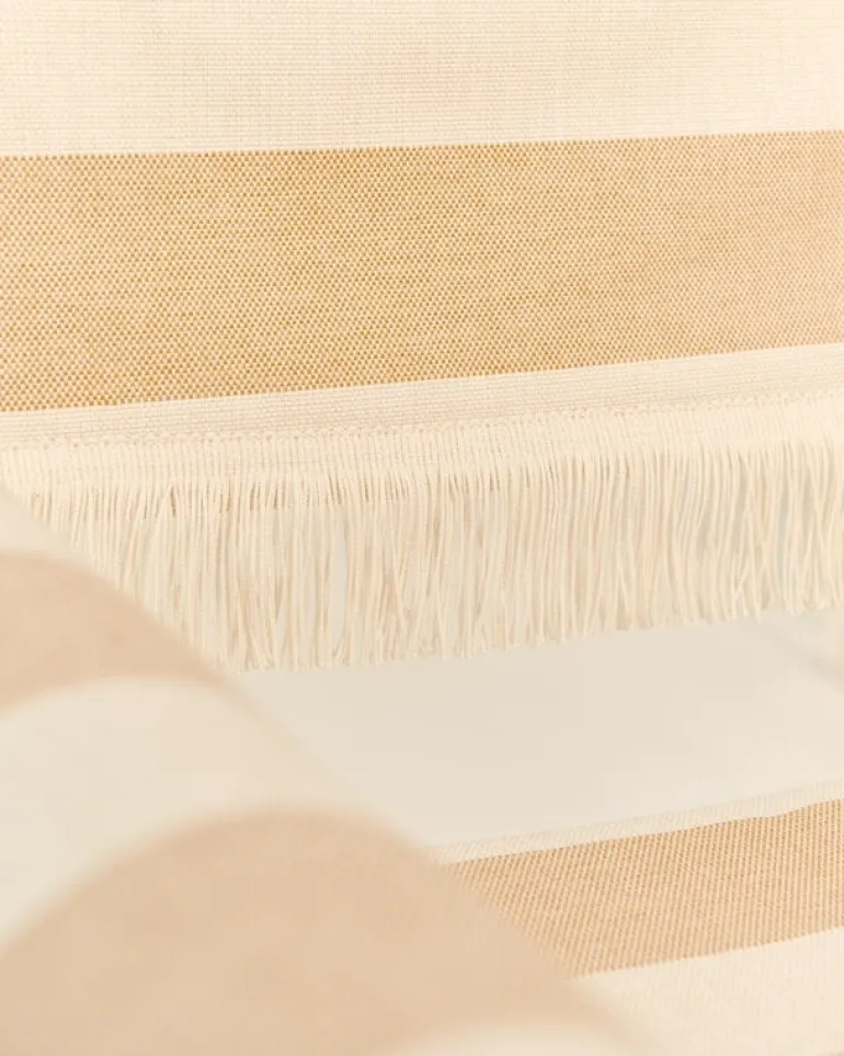 GUBI Tropique stol med fransar, klassiskt vit - Leslie Stripe 40