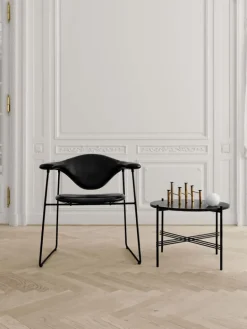 GUBI TS soffbord, 55 cm, svart - svart marmor