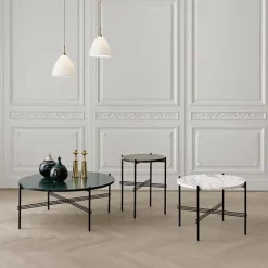 GUBI TS soffbord, 55 cm, svart - svart marmor