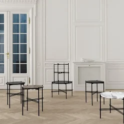 GUBI TS soffbord, 40 cm, svart - svart marmor