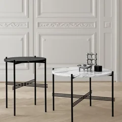 GUBI TS soffbord, 40 cm, svart - svart marmor