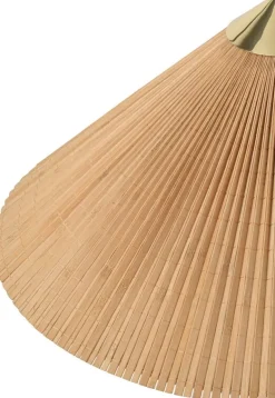 GUBI Tynell 9602 golvlampa, mässing - bambu