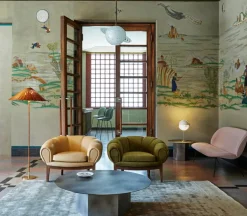 GUBI Tynell 9602 golvlampa, mässing - rotting