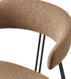 GUBI Violin stol, helklädd, Around Bouclé 032