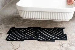 Happy Sinks Happy Sinks Puzzle matta till diskho, 4 st, svart