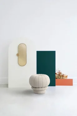 Hartô Claudie sittpuff/fotpall, pearl