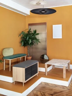 Hartô Gabin bänk, ek - skiffergrå