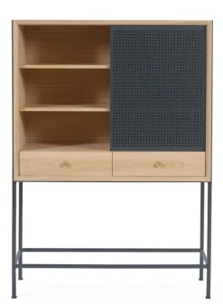 Hartô Gabin skåp, ek - skiffergrå