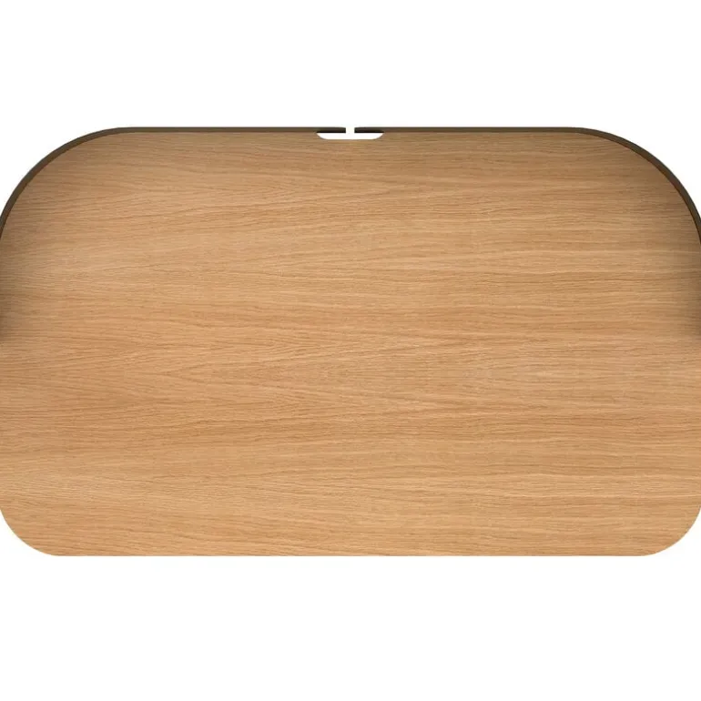 Hartô Victor skrivbord, ek - skiffergrå