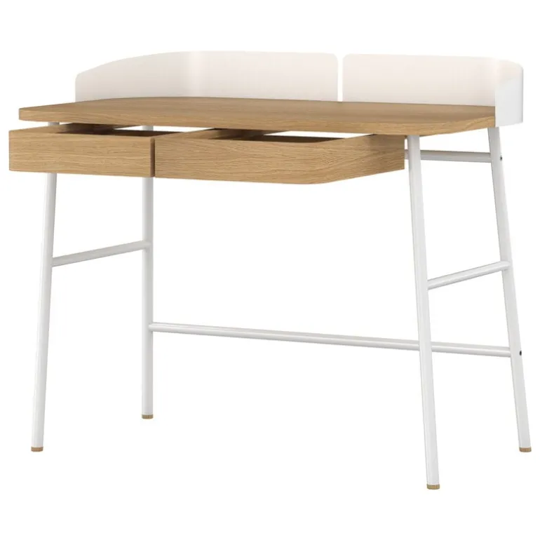 Hartô Victor skrivbord, ek - vit