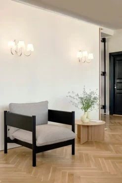 HAY Apollo vägglampa, vitt opalglas