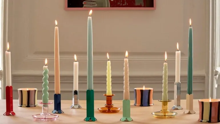 HAY Arcs ljusstake S, mörkblå