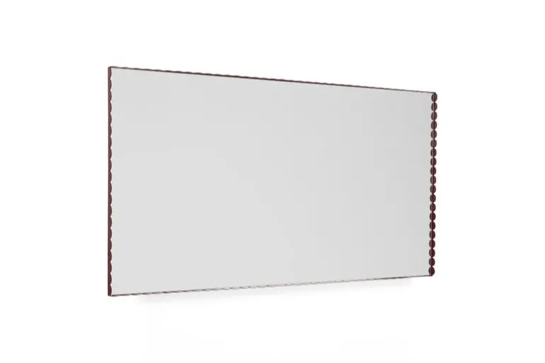 HAY Arcs Mirror rektangel, stor, vinröd