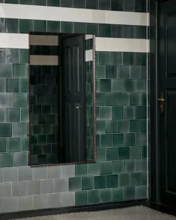 HAY Arcs Mirror rektangel, stor, vinröd