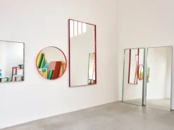 HAY Arcs Mirror rund, röd