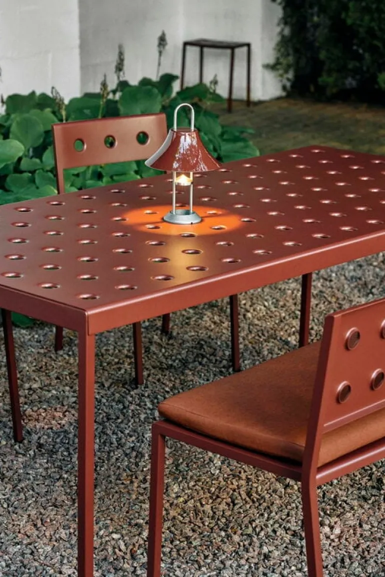 HAY Balcony bänk, 114 x 52 cm, järnröd