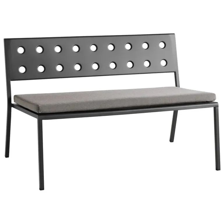 HAY Balcony Lounge bänk, 113,5 x 69 cm, antracit