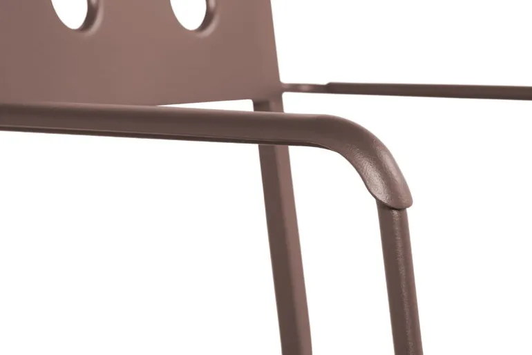 HAY Balcony matstol med armstöd, järnröd