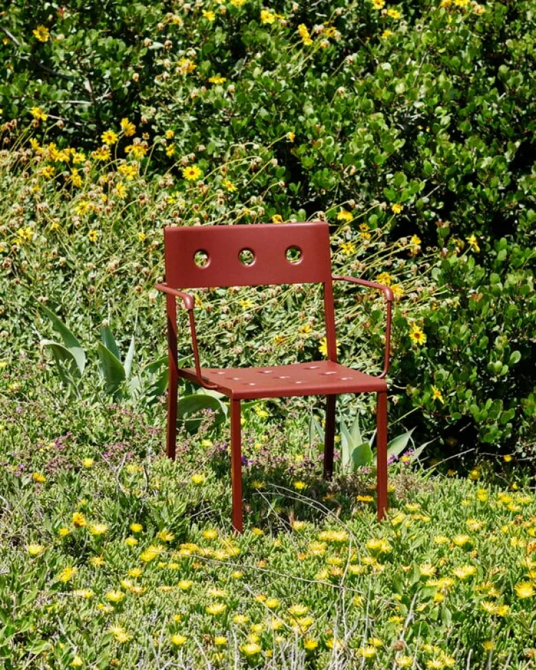 HAY Balkong fåtölj, järnröd