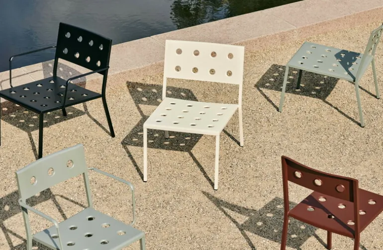 HAY Balkong lounge stol, krita beige