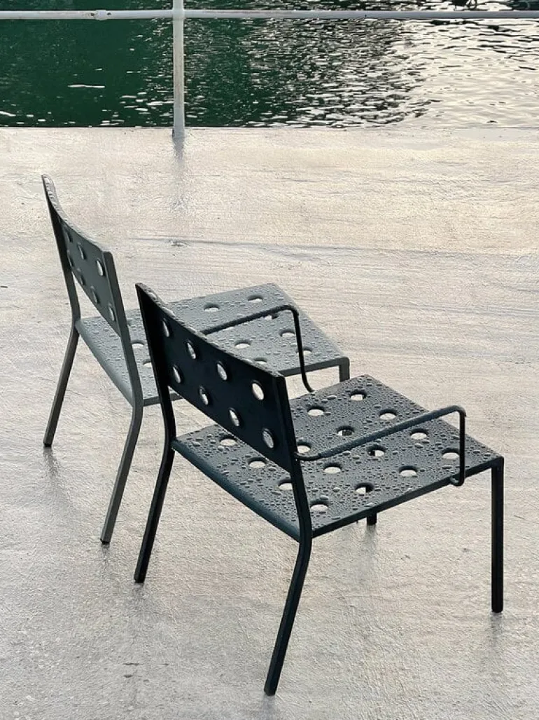 HAY Balkong loungefåtölj, antracit