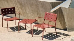 HAY Balkong loungefåtölj, järnröd