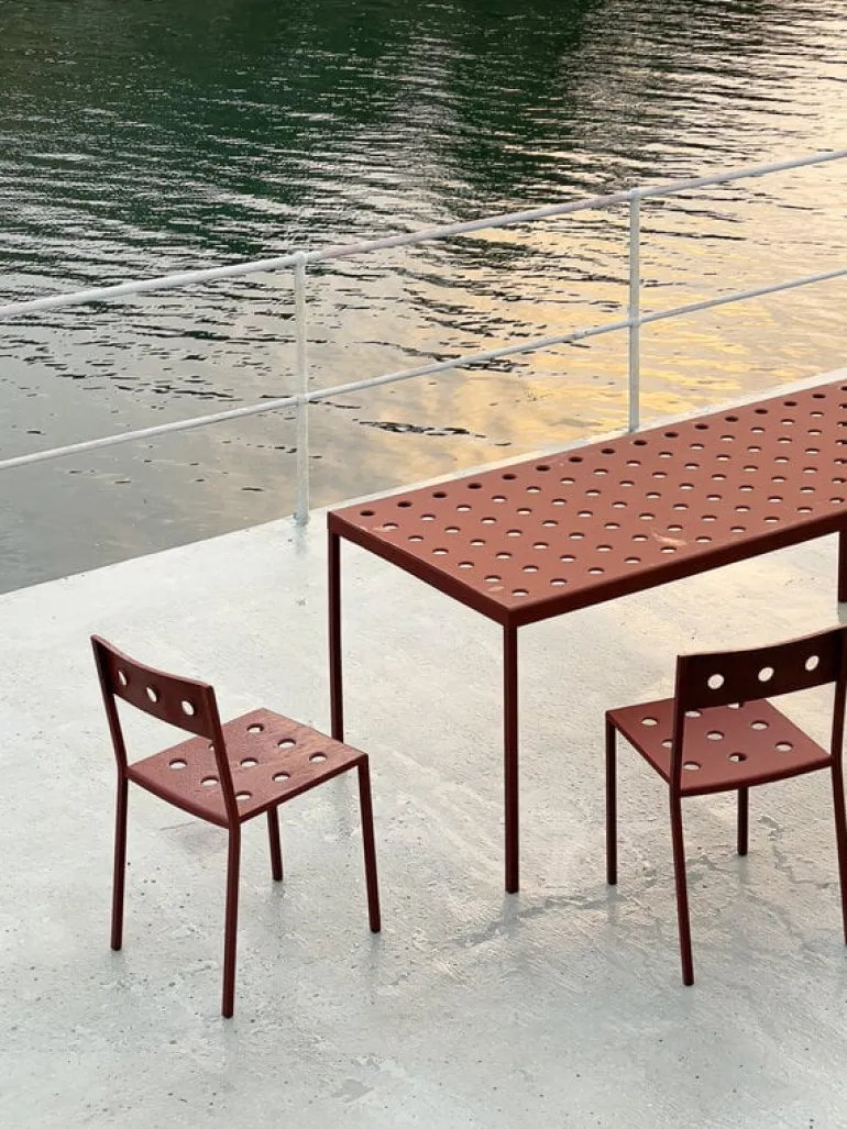 HAY Balkongbord, 144 x 76 cm, järnröd