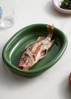 HAY Barro ovalt fat, L, grön