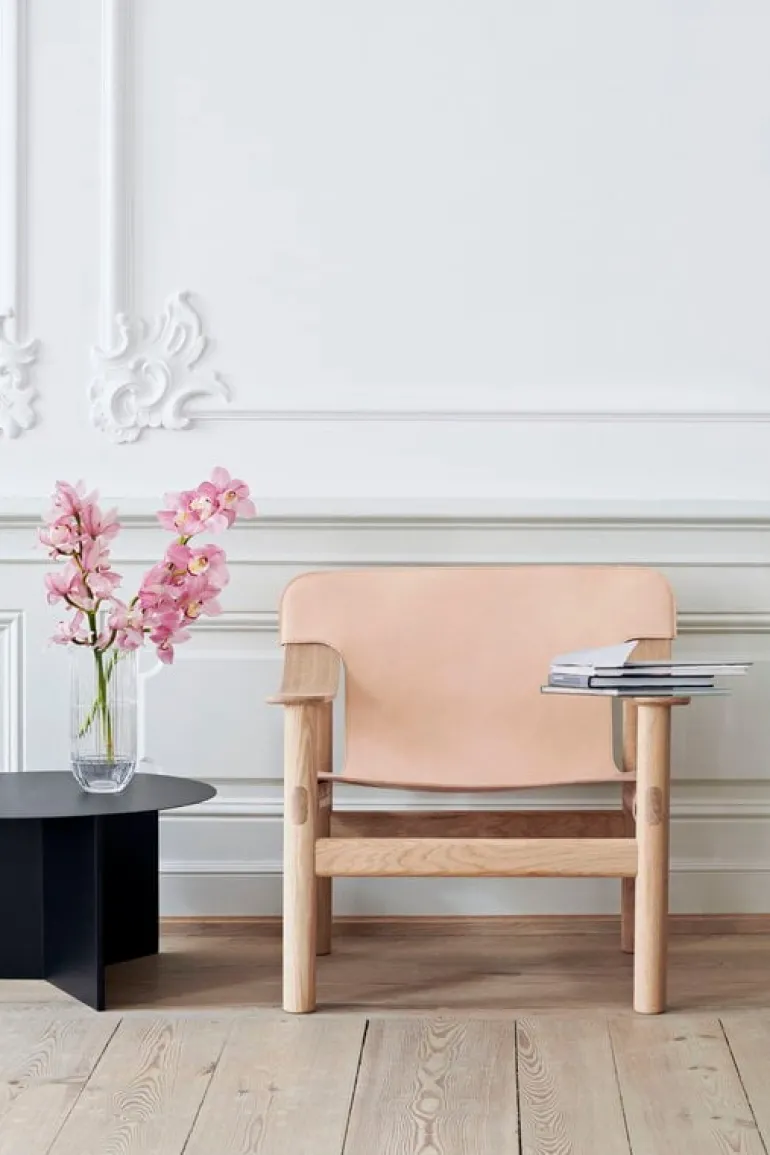 HAY Bernard fåtölj, ek - naturligt läder