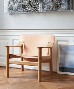 HAY Bernard fåtölj, ek - naturligt läder