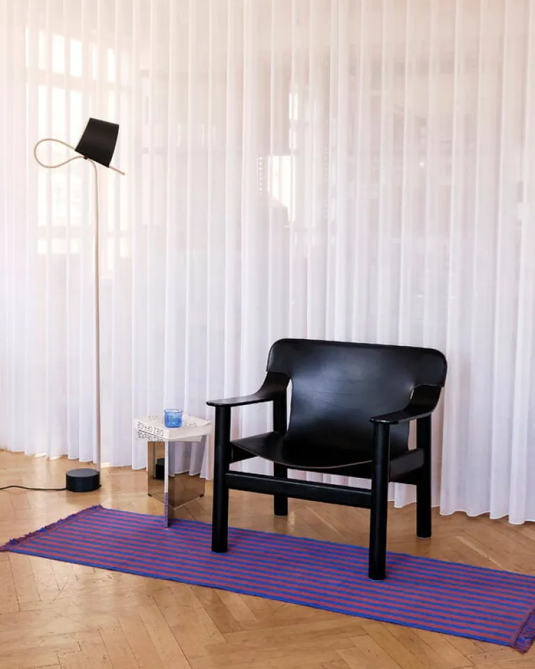 HAY Bernard fåtölj, svart ek - svart läder