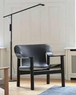 HAY Bernard fåtölj, svart ek - svart läder