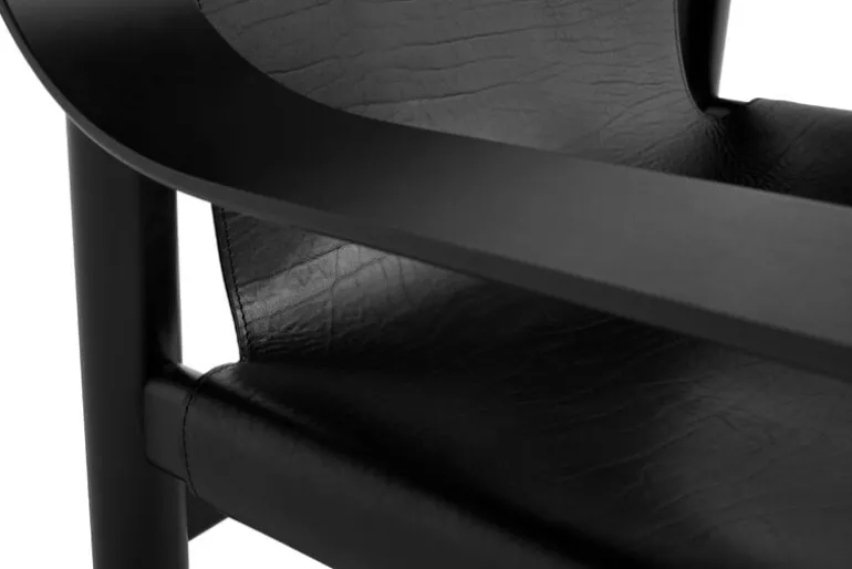 HAY Bernard fåtölj, svart ek - svart läder
