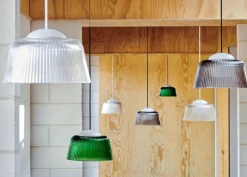 HAY Brim, pendellampa, 24,5 cm, flaskgrönt glas