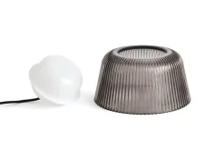 HAY Brim, pendellampa, 24,5 cm, rökt grått glas