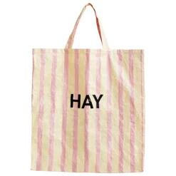 HAY Candy Stripe shoppingväska, XL, röd - gul
