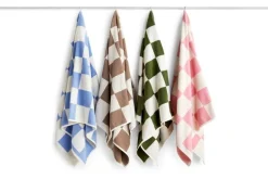 HAY Check badhandduk, 70 x 136 cm, cappuccino