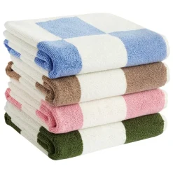 HAY Check badrumsmatta, 50 x 90 cm, himmelsblå