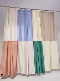 HAY Check duschdraperi, blå