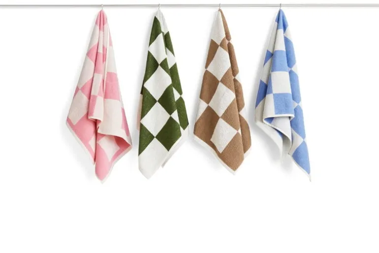 HAY Check handduk, 50 x 90 cm, matcha