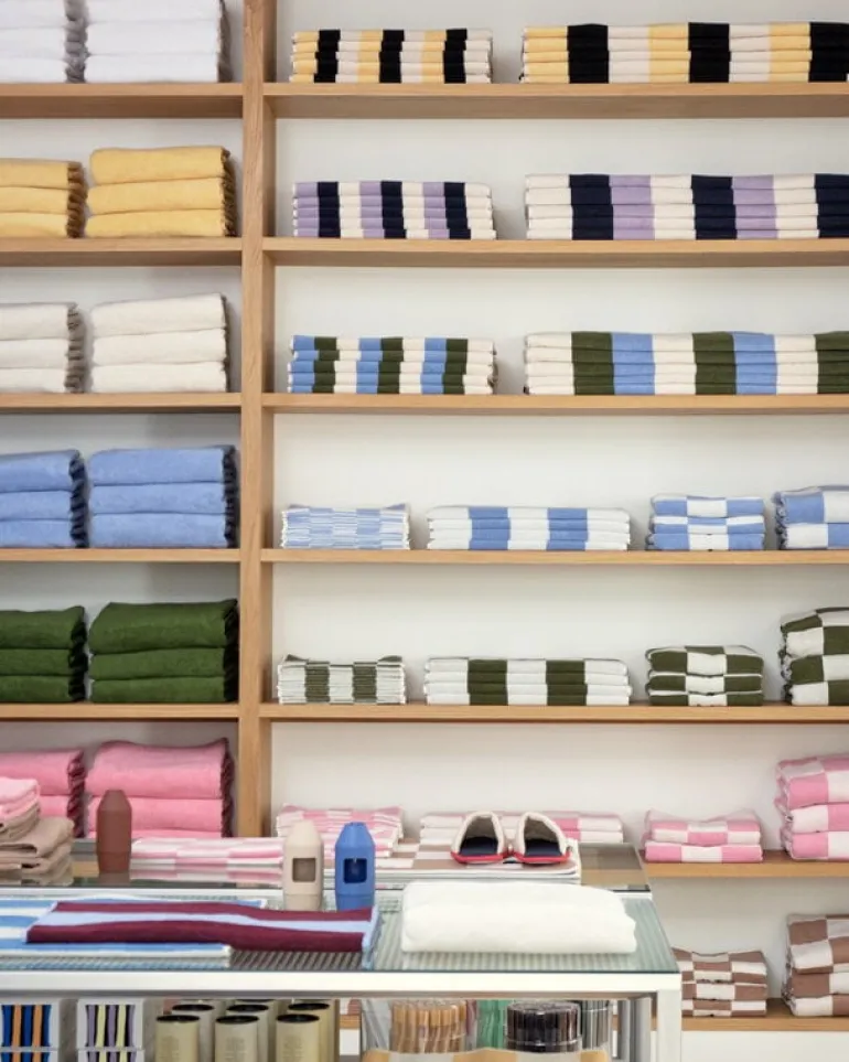 HAY Check tvättlapp, 30 x 30 cm, himmelsblå