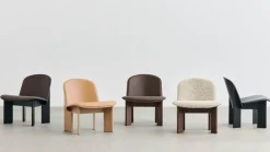 HAY Chisel fåtölj, Mohawi 21 fårfäll - lackerad valnöt