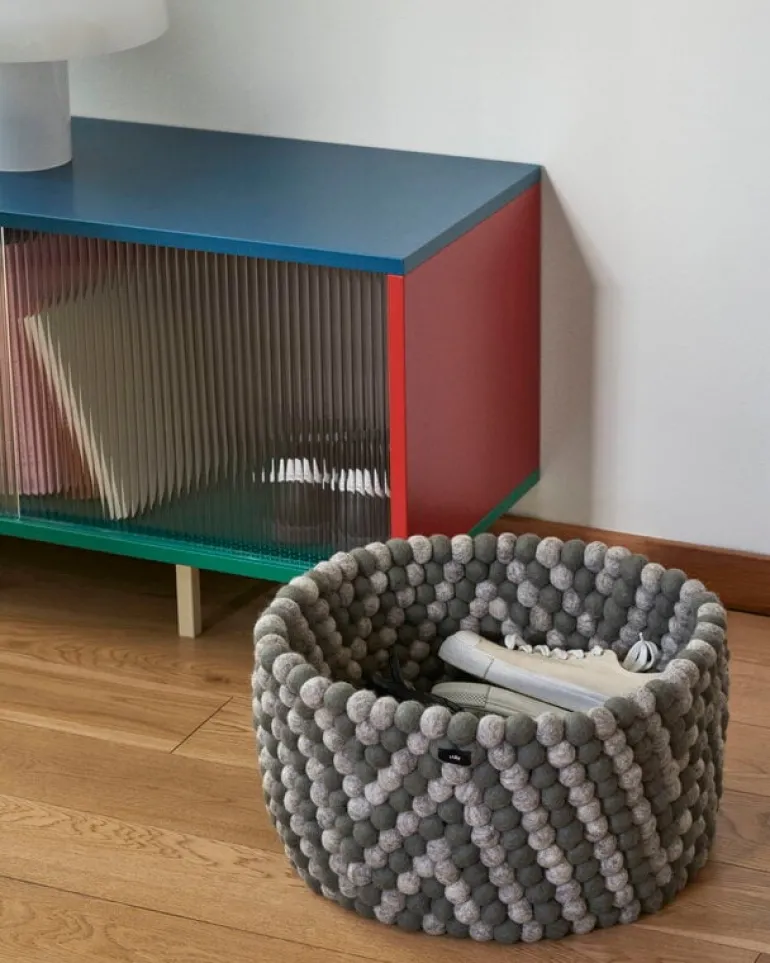 HAY Colour Cabinet m/ glasdörrar, golvstående, 120 cm, flerfärgad