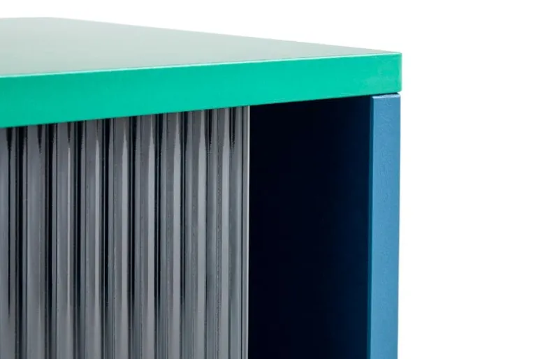 HAY Colour Cabinet m/ glasdörrar, golvstående, 120 cm, flerfärgad