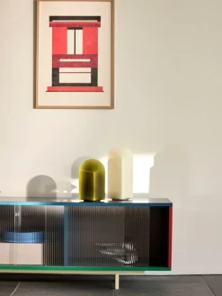 HAY Colour Cabinet m/ glasdörrar, golvstående, 180 cm, flerfärgad