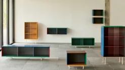 HAY Colour Cabinet m/ glasdörrar, golvstående, 180 cm, flerfärgad