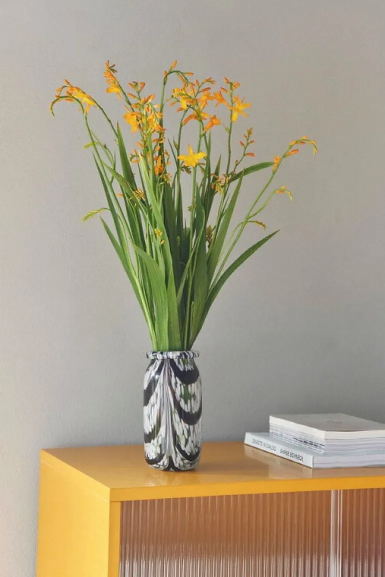 HAY Colour Cabinet med glasdörrar, hög, gul