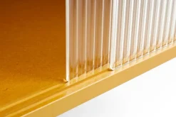 HAY Colour Cabinet med glasdörrar, hög, gul