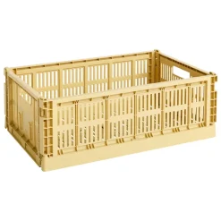 HAY Colour Crate, L, återvunnen plast, gyllengul