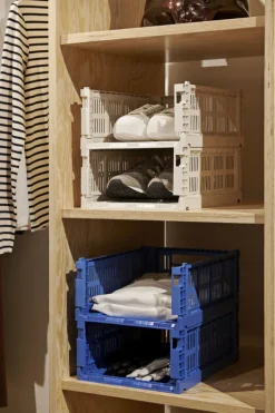 HAY Colour Crate, M, återvunnen plast, elektrisk blå